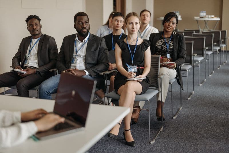 Professionals attending a transport training course